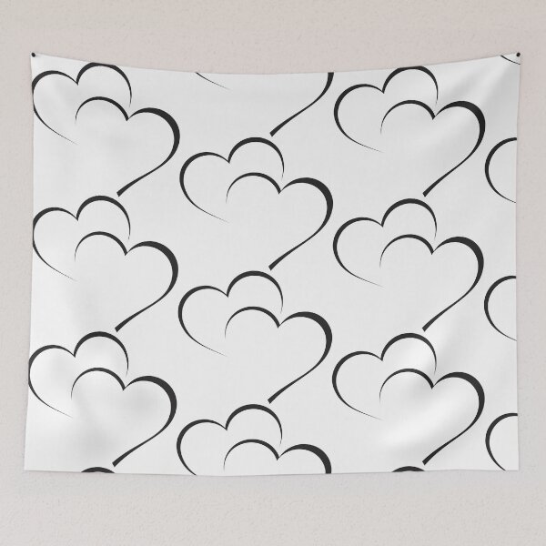 Item preview, Minimalist Double Heart Line Art Vector Graphic designed and sold by AyaanArtStudio.