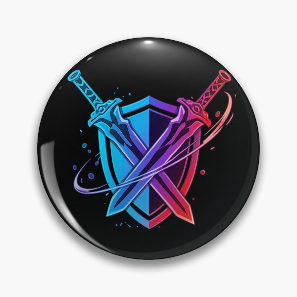 Item preview, Dual Blades – Neon Gaming Shield designed and sold by Revyra Design .