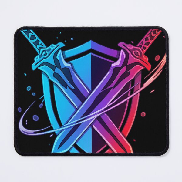 Item preview, Dual Blades – Neon Gaming Shield designed and sold by Revyra Design .