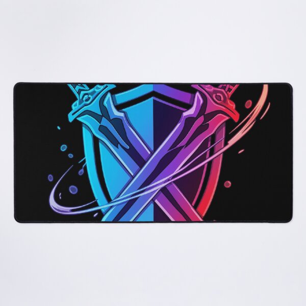 Item preview, Dual Blades – Neon Gaming Shield designed and sold by Revyra Design .