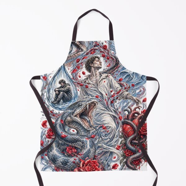Item preview, Tears, Roses & Serpents – Surreal Emotional Art designed and sold by The Kawaii Forge.