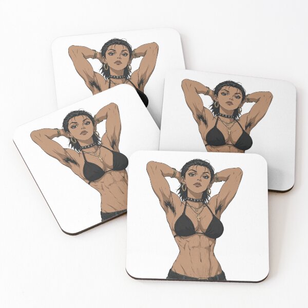 Item preview, Animated Manga art woman standing with hands behind her heads in a bikini top with unshaven underarms designed and sold by Vintage Designs +.