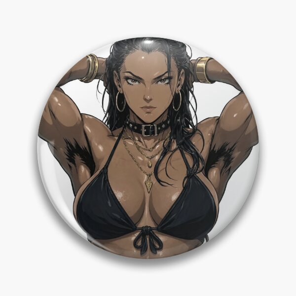 Item preview, Copy of Animated Manga art woman standing with hands behind her heads in a bikini top with unshaven underarms designed and sold by Vintage Designs +.