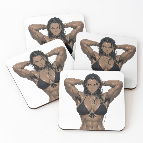 Item preview, Copy of Animated Manga art woman standing with hands behind her heads in a bikini top with unshaven underarms designed and sold by Vintage Designs +.