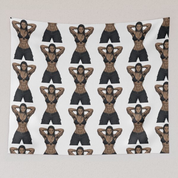 Item preview, Copy of Animated Manga art woman standing with hands behind her heads in a bikini top with unshaven underarms designed and sold by Vintage Designs +.