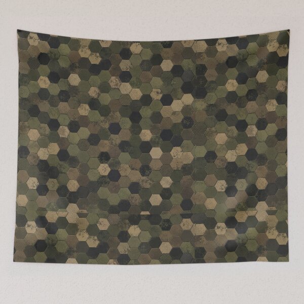 Item preview, Weathered Hexagon Camouflage Mosaic designed and sold by Military Insignia Products.