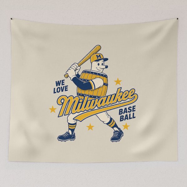 Item preview, We Love Milwaukee Baseball Barrelman designed and sold by GhostDawgs.