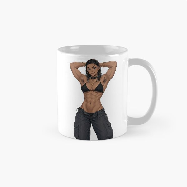 Item preview, Animated Manga art woman standing with hands behind her heads in a bikini top with unshaven underarms designed and sold by Vintage Designs +.