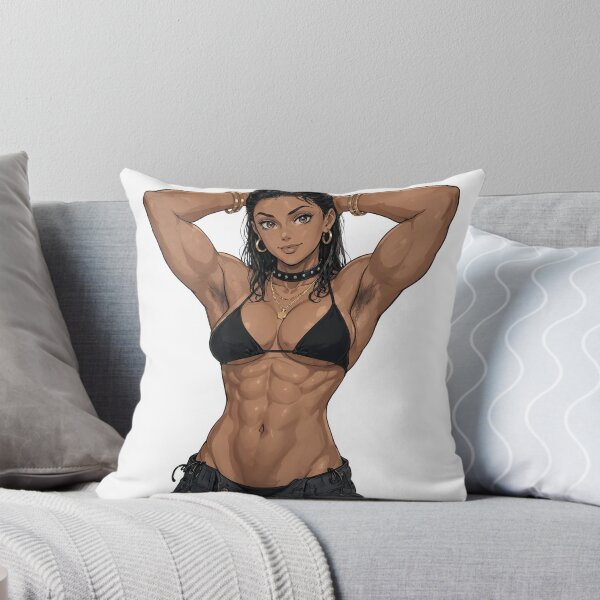 Item preview, Animated Manga art woman standing with hands behind her heads in a bikini top with unshaven underarms designed and sold by Vintage Designs +.