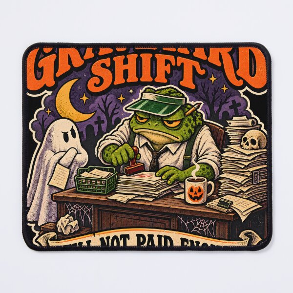 Item preview, Graveyard Shift Still Not Paid Enough – Funny Frog Halloween Work Humor designed and sold by Ajdaprint.