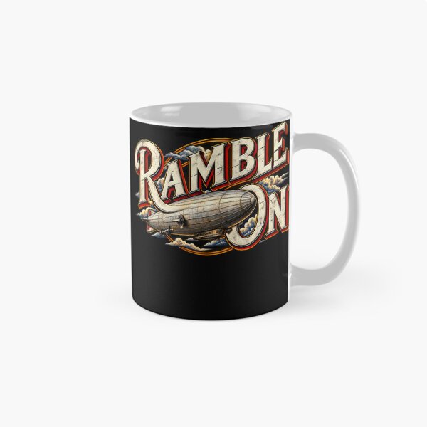 Item preview, Led Zeppelin Ramble On – Vintage Airship Rock Typography designed and sold by Artify Works.