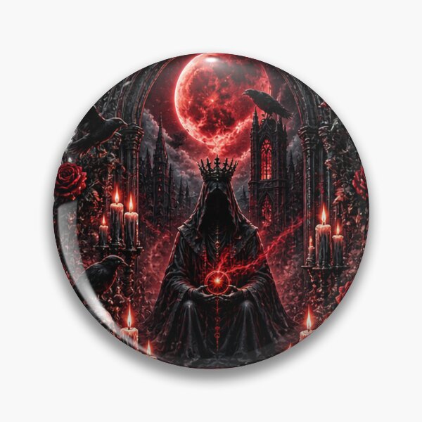 Item preview, Crimson Moon Ritual – Gothic Halloween Moon & Roses Design designed and sold by Meentoos_1.