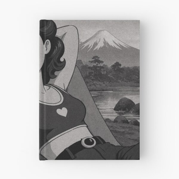 Item preview, Cute anime manga girl reclining with a cup of coffee designed and sold by Vintage Designs +.
