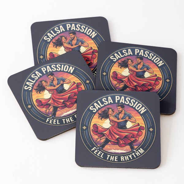 Item preview, Salsa Passion Feel the Rhythm – Retro Luxury Dance Couple, Vintage Golden Sunset Circle Emblem, Sensual Latin Dancers Apparel Graphic Sticker designed and sold by SmartPuns.