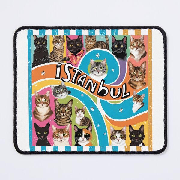 Item preview, Cats of Istanbul Colorful Retro Pop Art - Cute Stray Cats Collage designed and sold by asliberry.