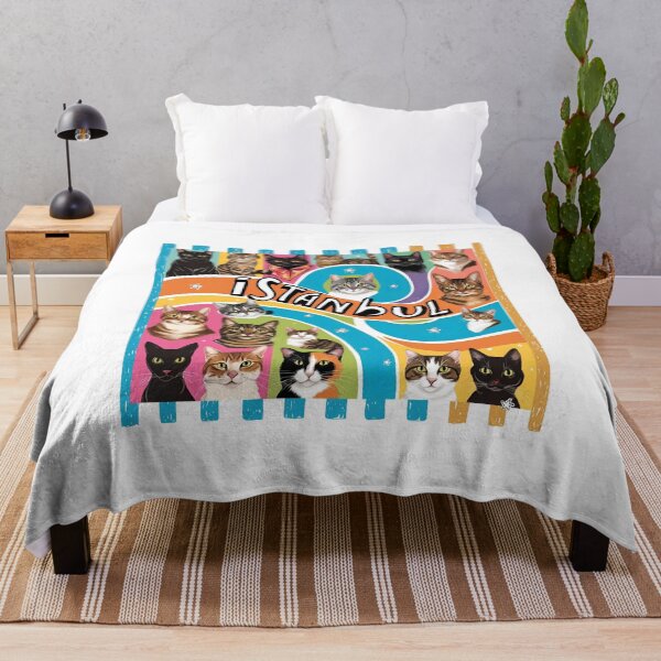 Item preview, Cats of Istanbul Colorful Retro Pop Art - Cute Stray Cats Collage designed and sold by asliberry.