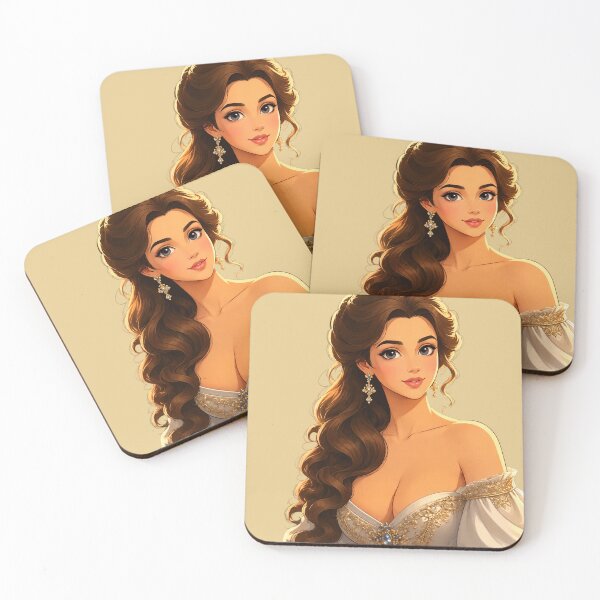 Item preview, Elegant Brunette Woman Portrait – Romantic Feminine Art designed and sold by GRFORA.
