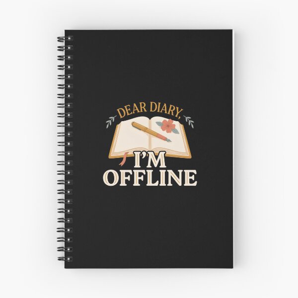 Item preview, Dear Diary I'm Offline T Shirt, Journaling Shirt, Gift for Journal Lovers, Analog Lifestyle Tee designed and sold by Daily Mood Tees.