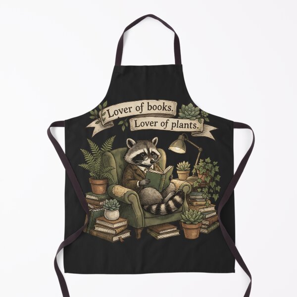 Item preview, Lover of books. Lover of plants - Smart Raccoon designed and sold by StellarBees.