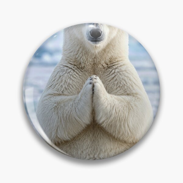 Item preview, Polar Bear in a Yoga Pose On Ice designed and sold by Maria Dryfhout.