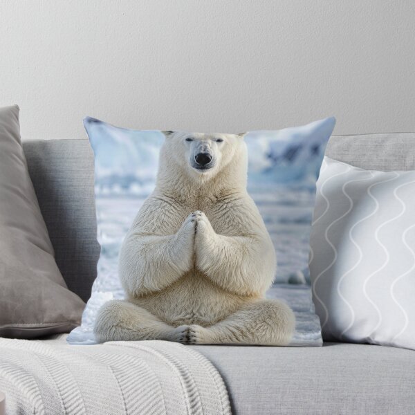Item preview, Polar Bear in a Yoga Pose On Ice designed and sold by Maria Dryfhout.