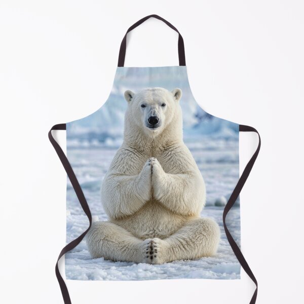 Item preview, Polar Bear in a Yoga Pose On Ice designed and sold by Maria Dryfhout.
