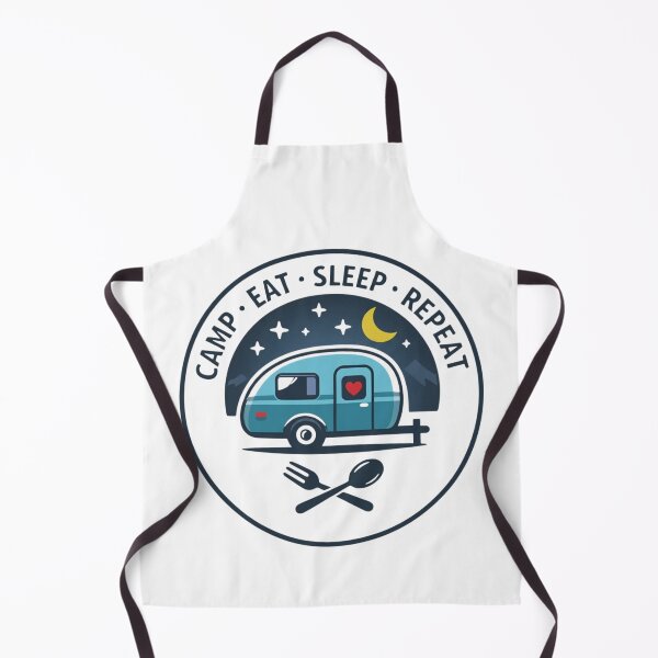 Item preview, Camp Eat Sleep Repeat Camper Van Sticker Camping Lover designed and sold by GabeMountainArt.