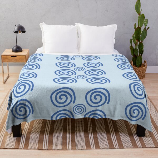 Item preview, "Blue Spirals Abstract Geometric Pattern" designed and sold by ArtwithRabbit.