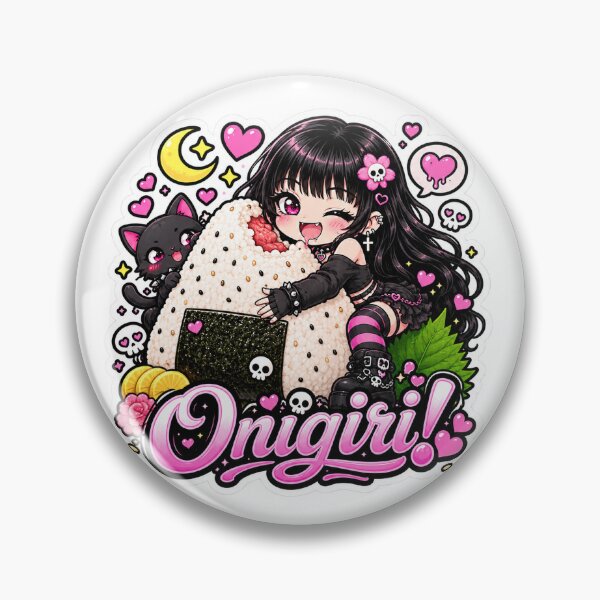 Item preview, Goth Food Gremlin Loves Onigiri designed and sold by AnnekeJordaan.