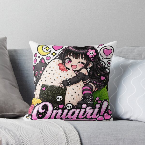 Item preview, Goth Food Gremlin Loves Onigiri designed and sold by AnnekeJordaan.
