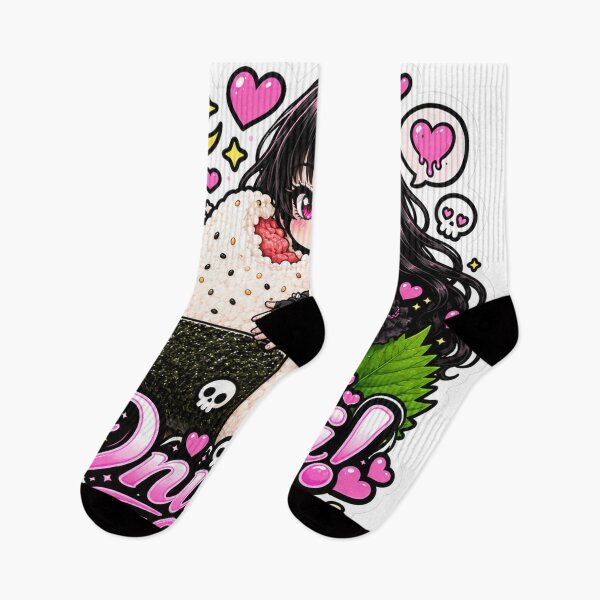 Item preview, Goth Food Gremlin Loves Onigiri designed and sold by AnnekeJordaan.
