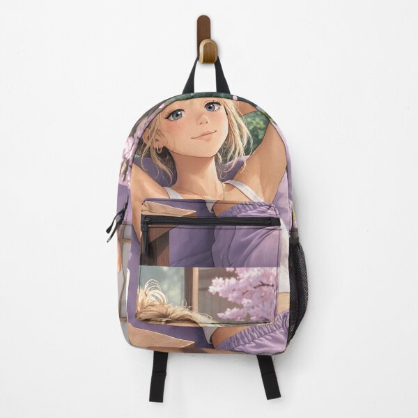 Item preview, Cute anime manga girl reclining with a cup of coffee designed and sold by Vintage Designs +.