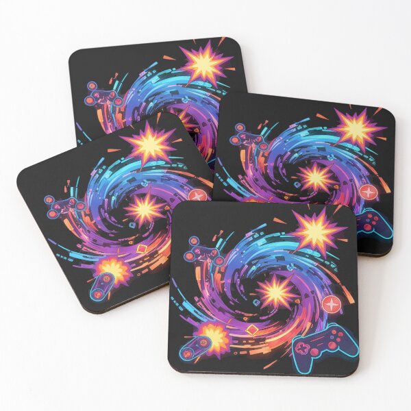 Item preview, Gaming Vortex – Colorful Controller Explosion designed and sold by Revyra Design .