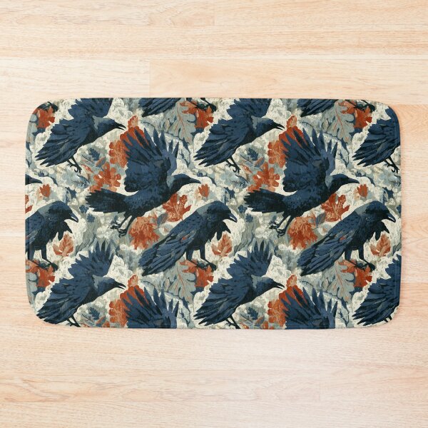 Item preview, Rustic Ravens & Autumn Oak Leaves Tapestry designed and sold by TJ Art and Camera.