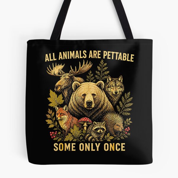 Item preview, All Animals are Pettable Some Only Once Vintage designed and sold by Rahamkshop.