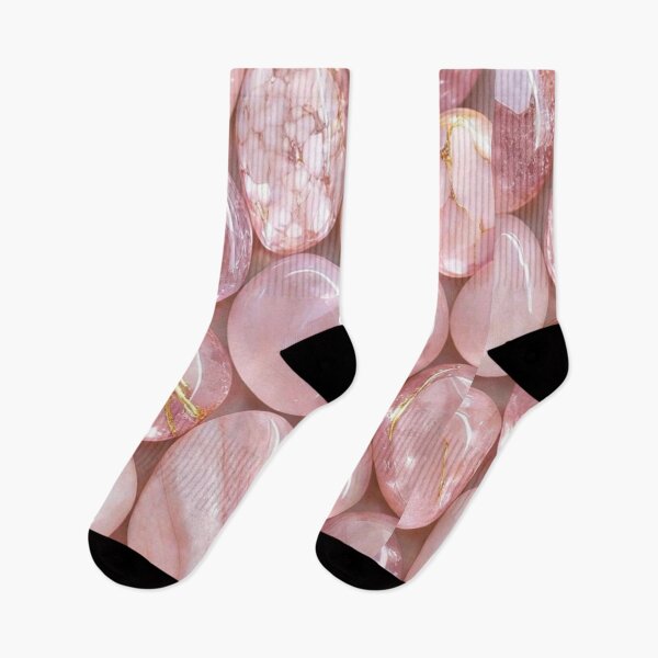 Artikelvorschau, Muster aus rosa Rosenquarzkristallen entworfen und verkauft von GeminiArts Studio .