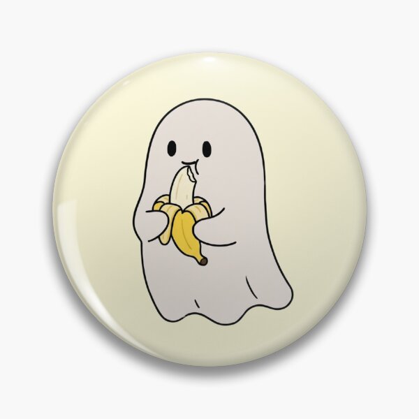 Item preview, Cute Ghost Eating Banana designed and sold by LuloCreative.