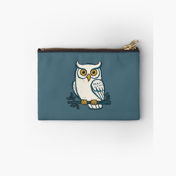 Item preview, Snowy Owl White Linocut Block Print Retro Bird designed and sold by KiwiRider.