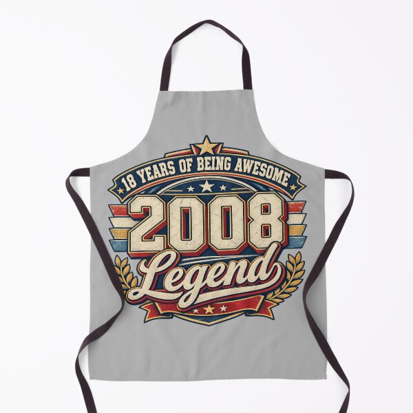 Item preview, Born in 2008 18th Birthday Legend Crest designed and sold by POD DYNASTY | Original Print On Demand T-Shirt Graphics.