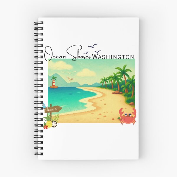 Artikelvorschau, Strandschild „Ocean Shores Washington“ | Kunstdruck als Küsten-Souvenir entworfen und verkauft von DonnaRaine.