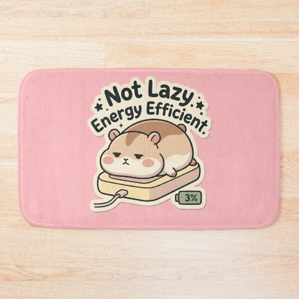 Item preview, Not Lazy, Energy Efficient Hamster | Cute Kawaii Hamster Meme designed and sold by kuwagatamushi.
