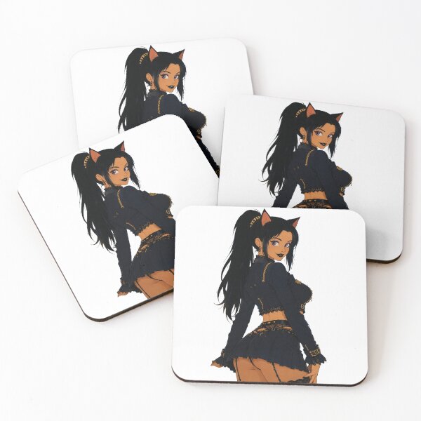 Item preview, Goth Cat Girl Retro Pin Up - Vintage Cel Shaded Anime Art designed and sold by  Hollow Moon Studios..