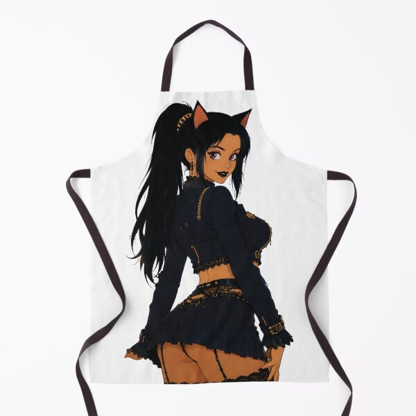 Item preview, Goth Cat Girl Retro Pin Up - Vintage Cel Shaded Anime Art designed and sold by  Hollow Moon Studios..