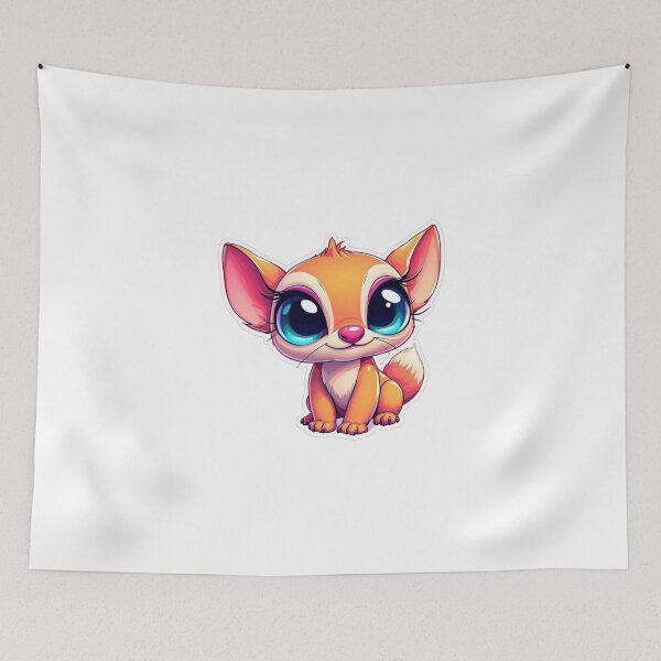 Item preview, Adorable Cartoon Fox Sticker" designed and sold by NeonSketch Lab.
