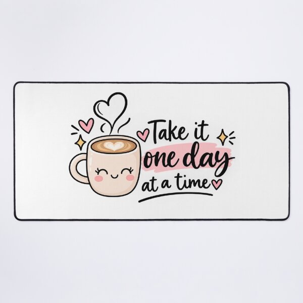 Item preview, Take It One Day at a Time – Cute Coffee Motivational Sticker designed and sold by StickyDelights.