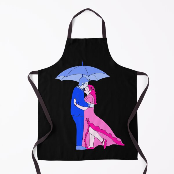 Item preview, Love Umbrella Pink And Blue With Black Background  designed and sold by missmann.