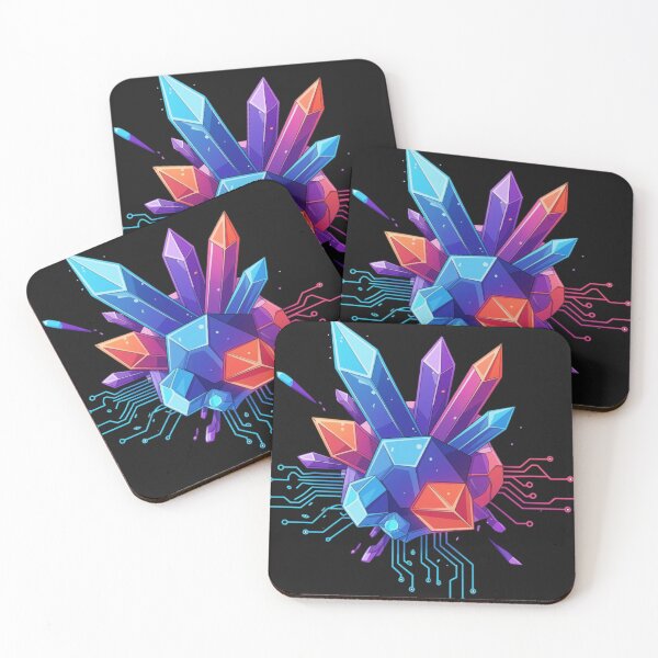 Item preview, Cyber Crystal Core – Neon Tech Crystals designed and sold by Revyra Design .
