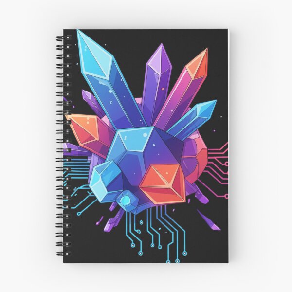 Item preview, Cyber Crystal Core – Neon Tech Crystals designed and sold by Revyra Design .