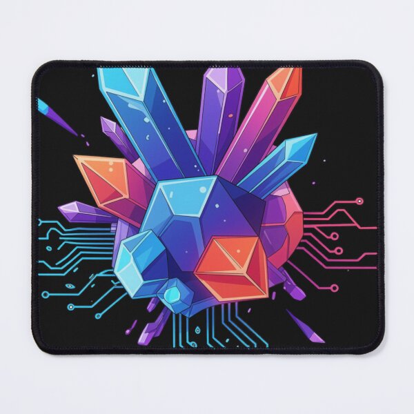 Item preview, Cyber Crystal Core – Neon Tech Crystals designed and sold by Revyra Design .
