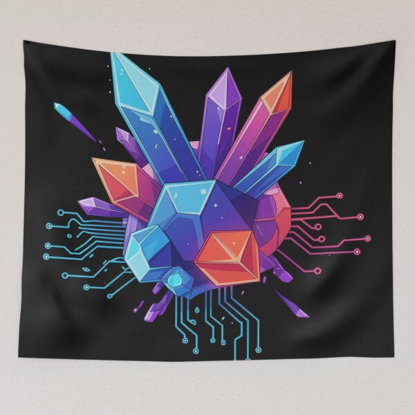 Artikelvorschau, Cyber Crystal Core – Neon Tech Crystals entworfen und verkauft von Revyra Design .